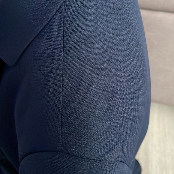 VILLAGER A LIZ CLAIBORNE COMPANY Navy Blue Short Sleeve Blazer Jacket Size 14 - Picture 5 of 7